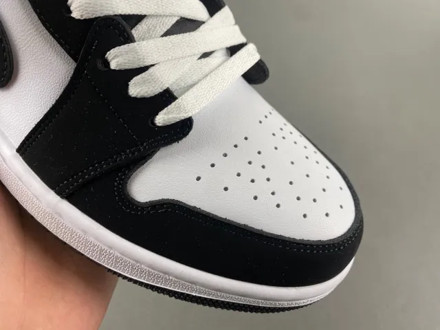 Nike Air Jordan 1 Low Silver Black White Lifestyle Sneakers 2
