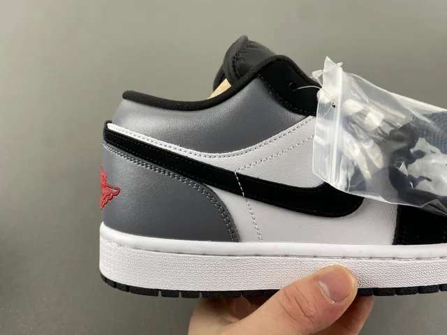 Nike Air Jordan 1 Low Silver Black White Lifestyle Sneakers 3