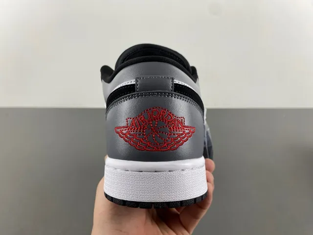 Nike Air Jordan 1 Low Silver Black White Lifestyle Sneakers 4