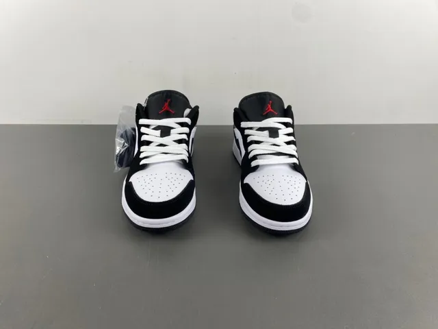 Nike Air Jordan 1 Low Silver Black White Lifestyle Sneakers 11
