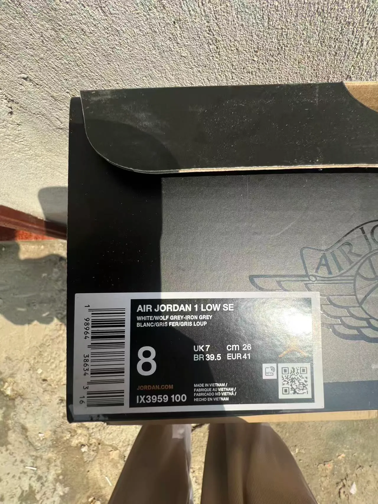 Nike Air Jordan 1 Low White Gray Lifestyle Sneakers 10