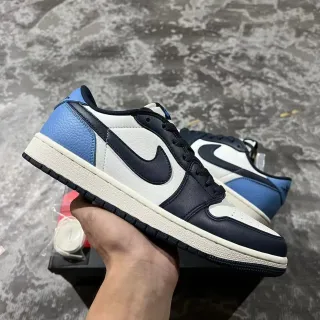 Nike Air Jordan 1 Low সাদা নেভি হালকা নীল লাইফস্টাইল স্নিকার