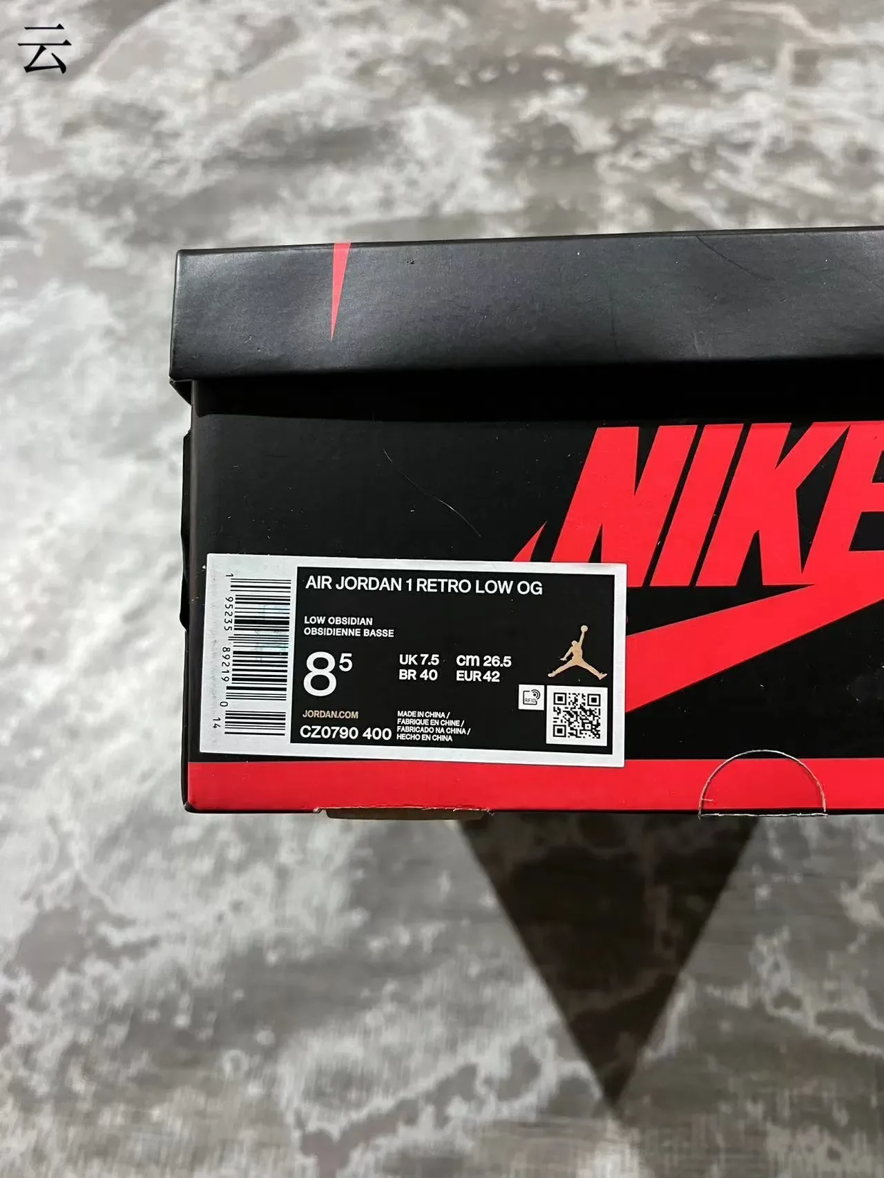 Nike Air Jordan 1 Low White Navy Light Blue Lifestyle Sneakers 10