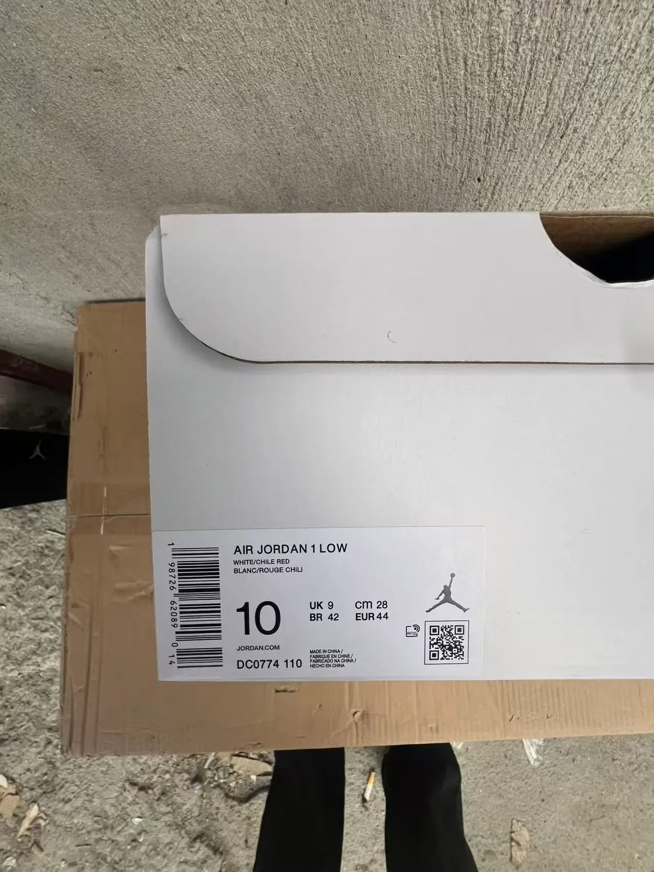 Nike Air Jordan 1 Blanc et Rouge Lifestyle Sneakers 10