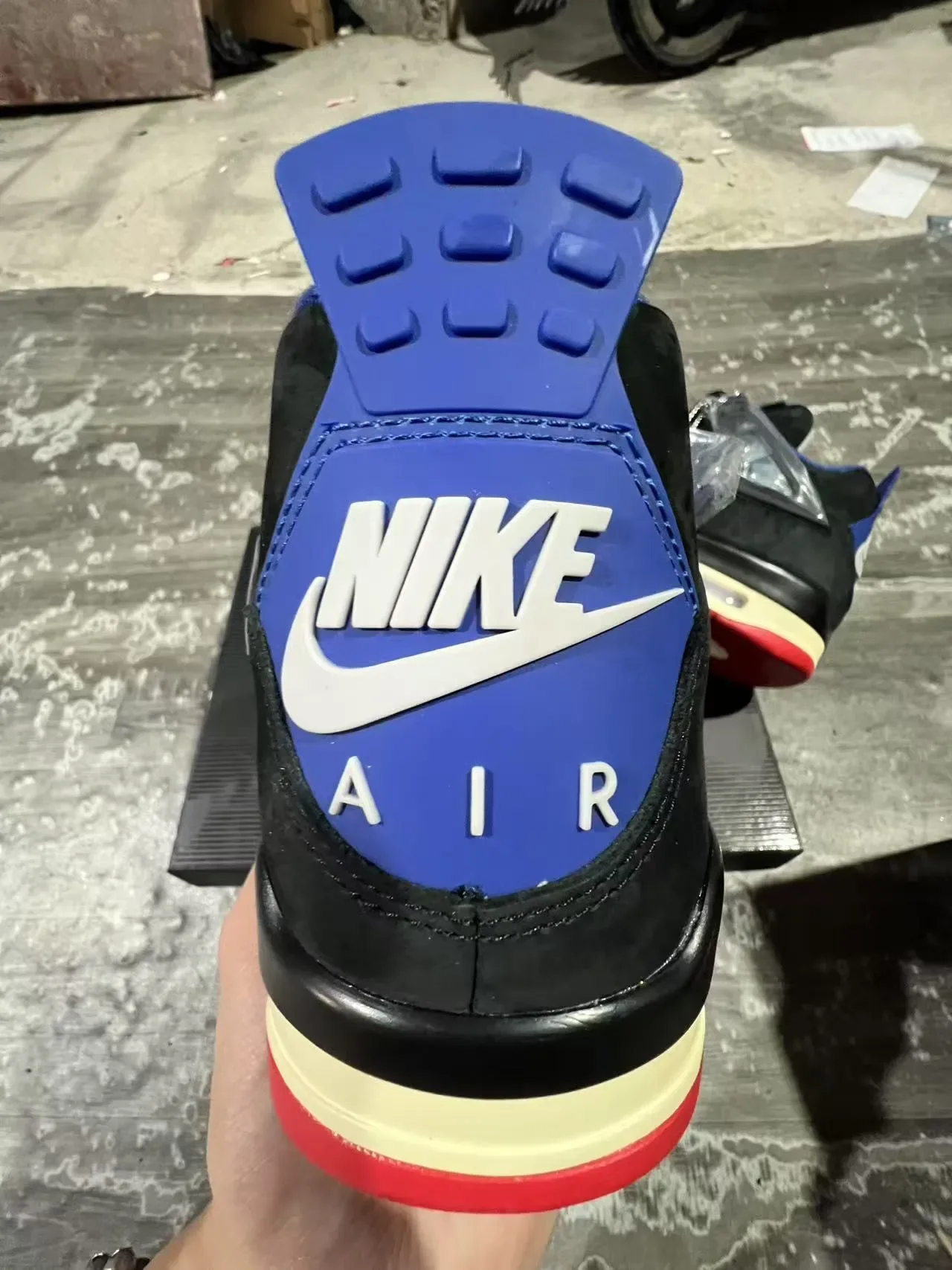 Nike Air Jordan 4 Noir Bleu Royal Rouge Chaussures de Basketball 8