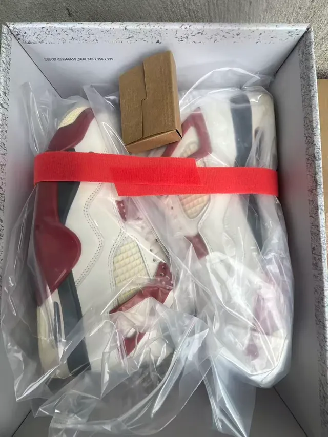 Nike Air Jordan 4 White Red Black Basketball Shoes 2