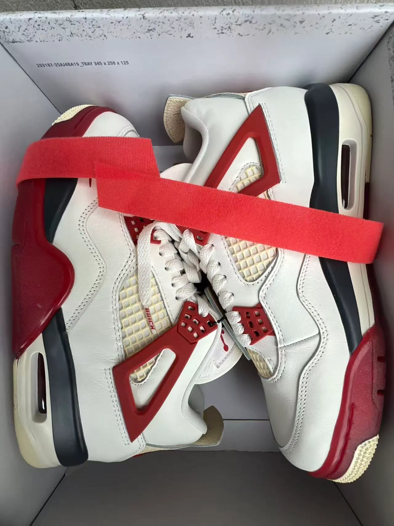Nike Air Jordan 4 White Red Black Basketball Shoes 11