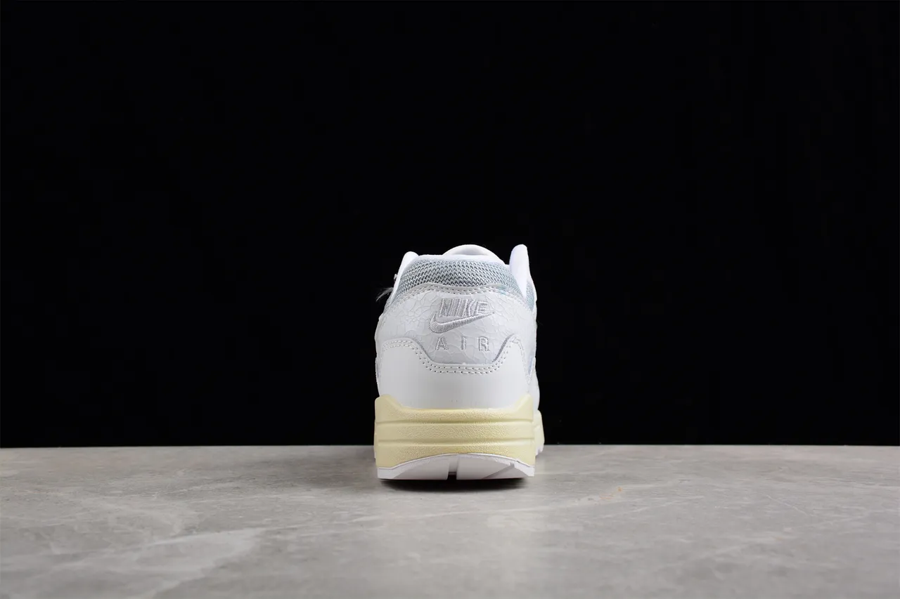 Nike Air Max 1 White Gray Silver Pale Yellow Lifestyle Sneakers 11
