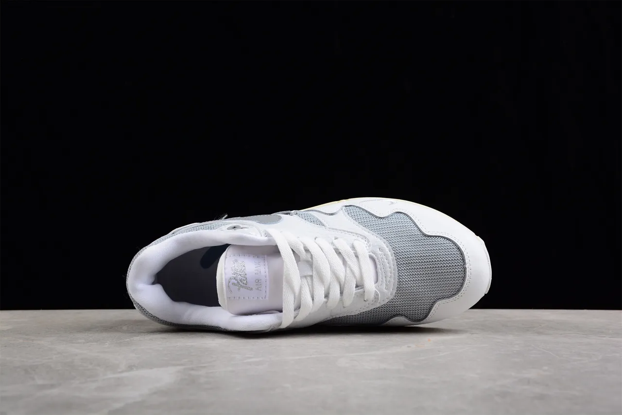 Nike Air Max 1 White Gray Silver Pale Yellow Lifestyle Sneakers 13