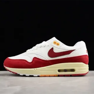 Nike Air Max 1 White Red Cream Lifestyle Sneakers