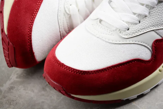 Nike Air Max 1 White Red Cream Lifestyle Sneakers 8