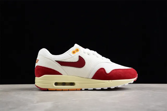 Nike Air Max 1 White Red Cream Lifestyle Sneakers 11