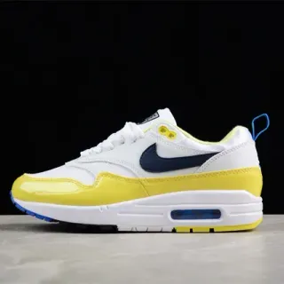 Nike Air Max 1 White Yellow Navy Lifestyle Sneakers