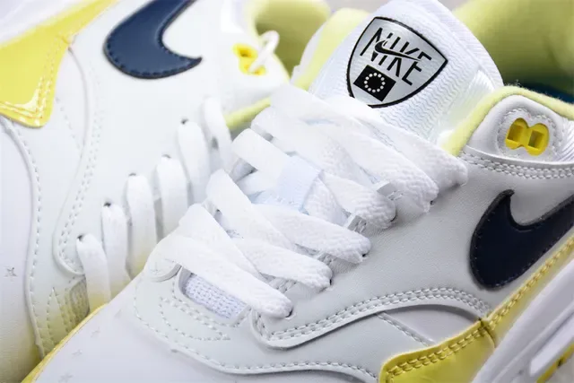 Nike Air Max 1 White Yellow Navy Lifestyle Sneakers 7