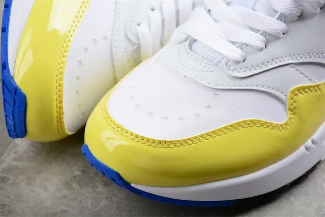 Nike Air Max 1 White Yellow Navy Lifestyle Sneakers 8
