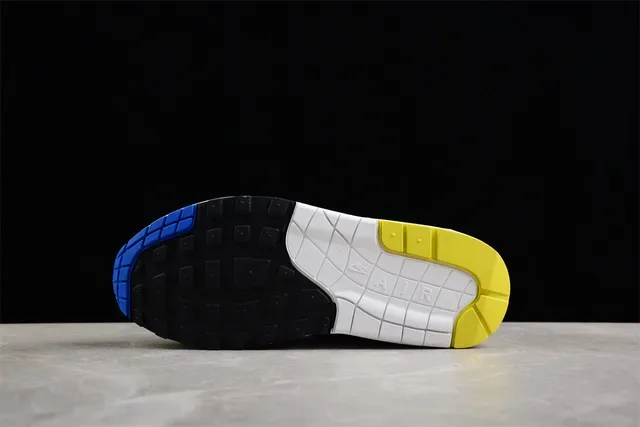 Nike Air Max 1 White Yellow Navy Lifestyle Sneakers 14