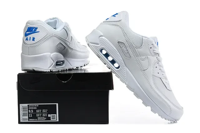 Nike Air Max 90 Black and Metallic Silver Lifestyle Sneakers 7