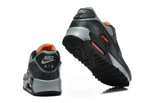 Nike Air Max 90 Black and Metallic Silver Lifestyle Sneakers 8