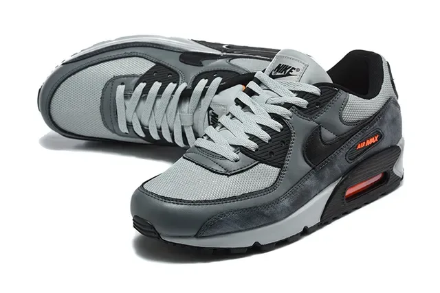 Nike Air Max 90 Black and Metallic Silver Lifestyle Sneakers 10