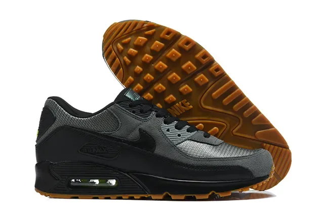 Nike Air Max 90 Black and Metallic Silver Lifestyle Sneakers 23