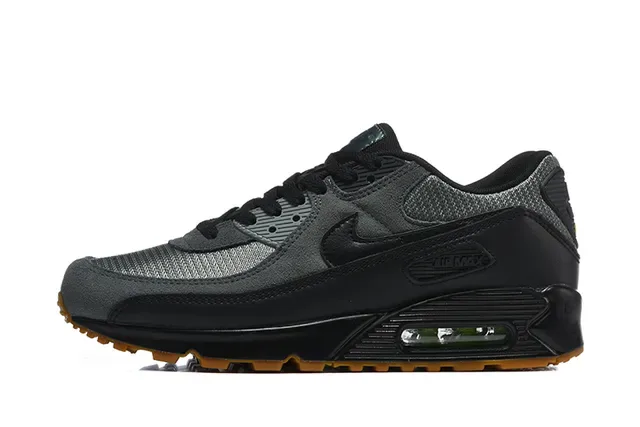 Nike Air Max 90 Black and Metallic Silver Lifestyle Sneakers 24
