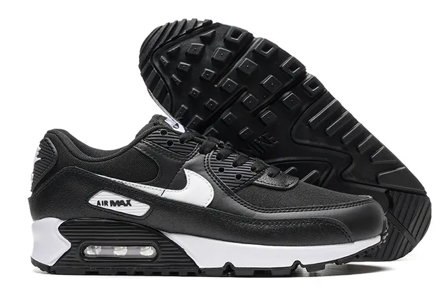 Nike Air Max 90 Black and White Lifestyle Sneakers 3