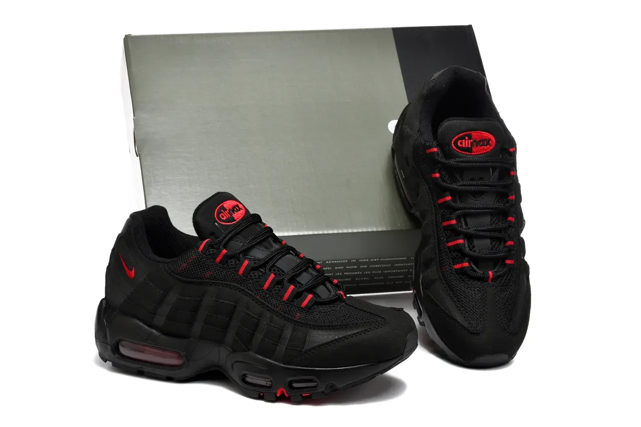 Nike Air Max 95 Noir et Rouge Lifestyle Sneakers 2