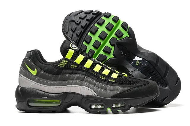 Nike Air Max 95 Black Neon Green Lifestyle Sneakers 3