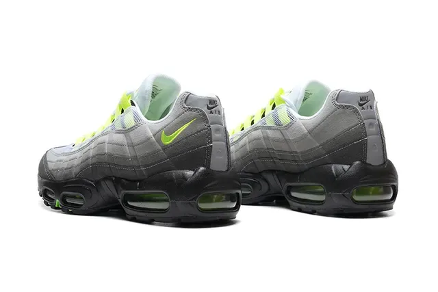Nike Air Max 95 Gray and Neon Green Lifestyle Sneakers 3