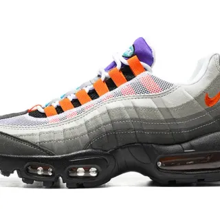 Nike Air Max 95 Gray Orange Purple Lifestyle Sneakers