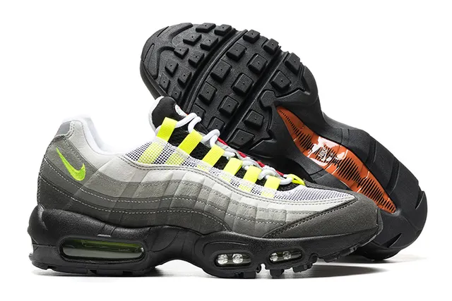 Nike Air Max 95 Gray Orange Purple Lifestyle Sneakers 3