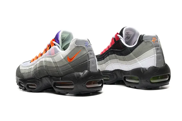 Nike Air Max 95 Gray Orange Purple Lifestyle Sneakers 4