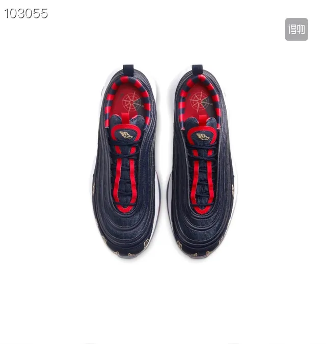Nike Air Max 97 Golf "Wing It" Navy Red Lifestyle Sneakers 4