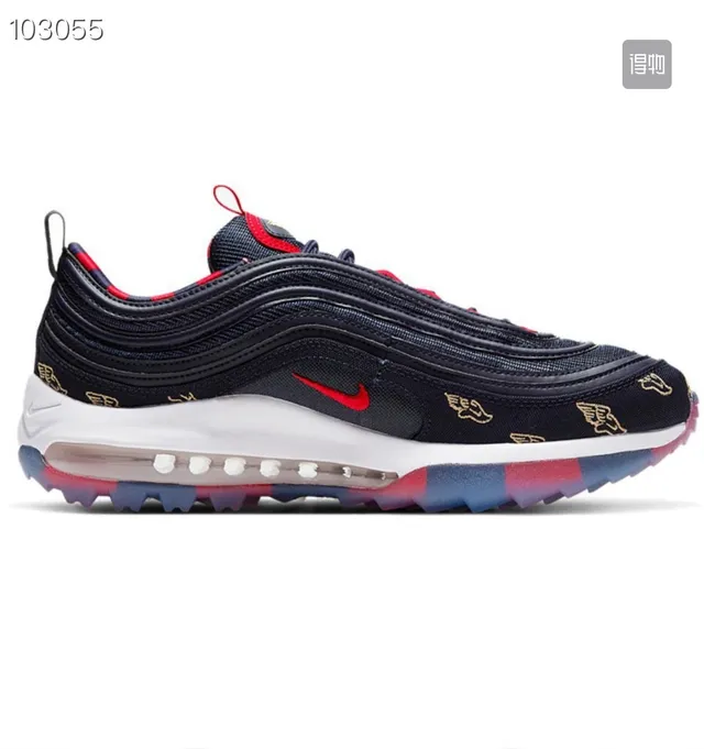 Nike Air Max 97 Golf "Wing It" Navy Red Lifestyle Sneakers 6
