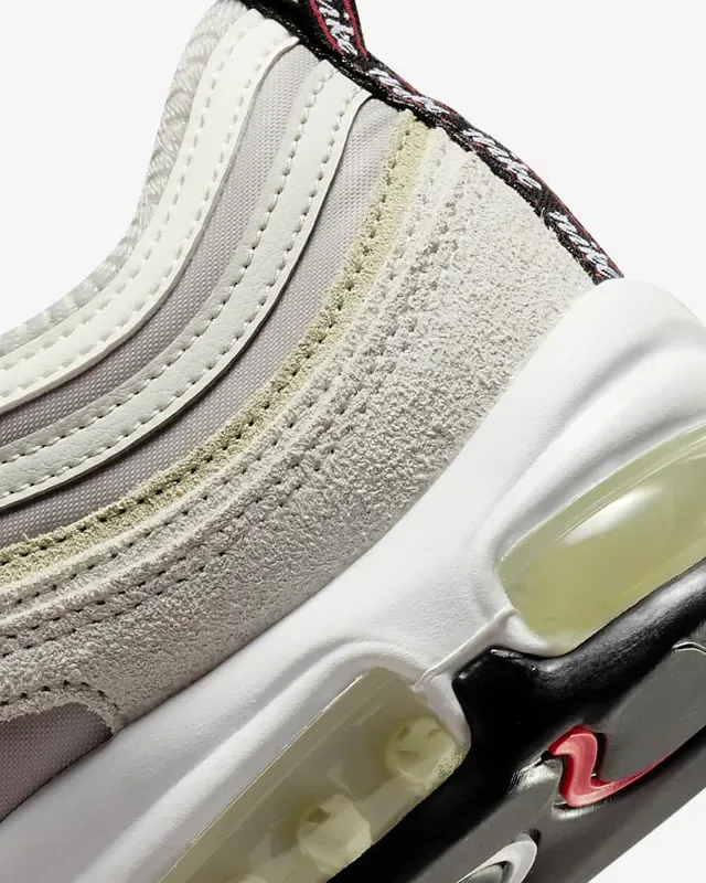 Nike Air Max 97 Off-White and Gray Lifestyle Sneakers 3
