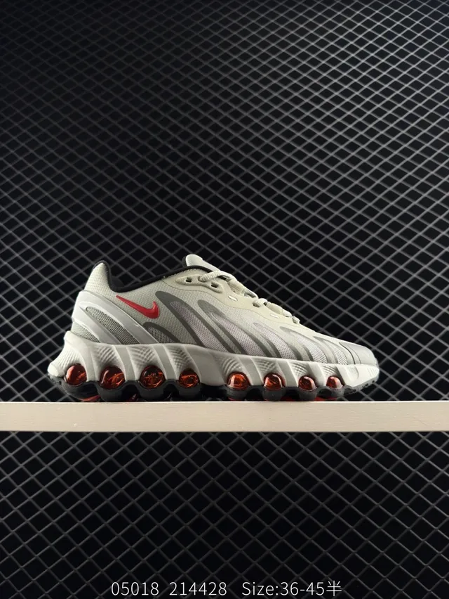 Nike Air Max DN8 Beige Gray Red Running Shoes 6