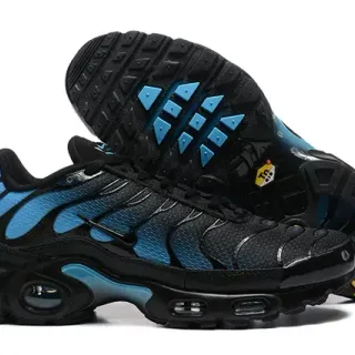 Nike Air Max Plus কালো এবং নীল লহর লাইফস্টাইল স্নিকার্স