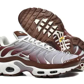 Nike Air Max Plus Brown Silver Maroon Lifestyle Sneakers