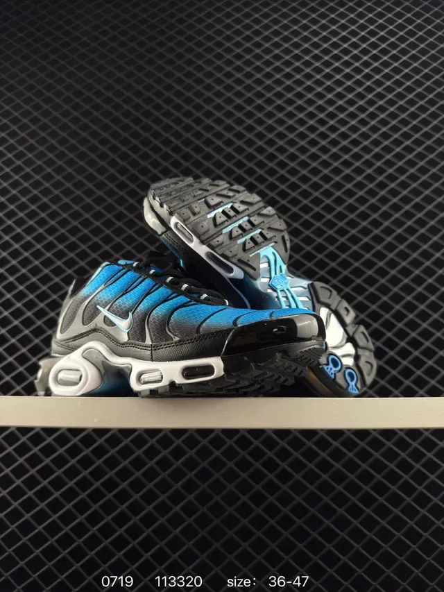 Nike Air Max Plus White and Navy Lifestyle Sneakers 3