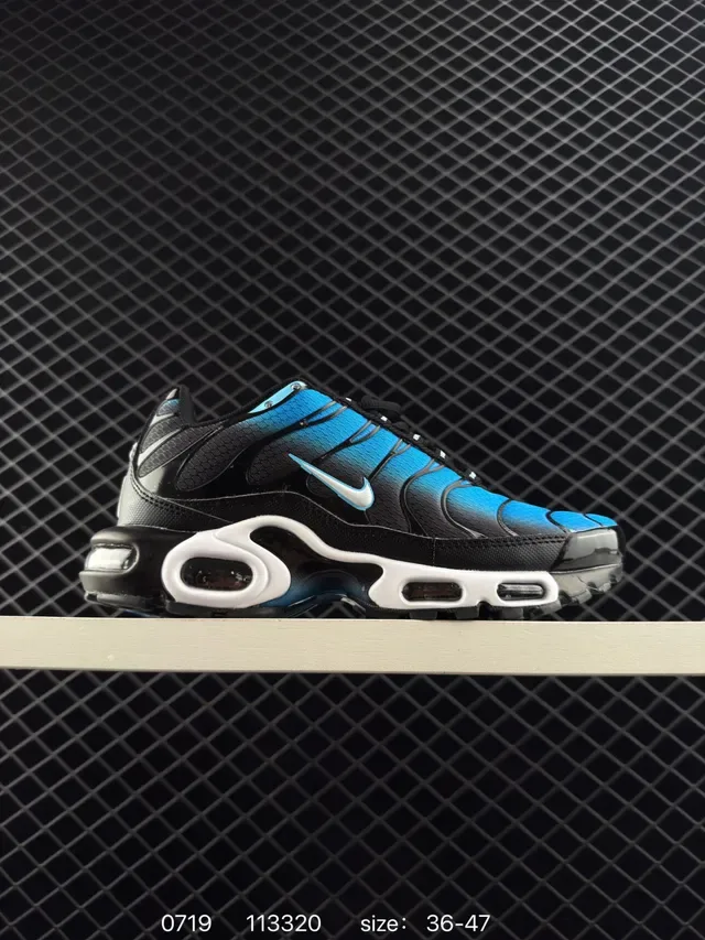 Nike Air Max Plus White and Navy Lifestyle Sneakers 4