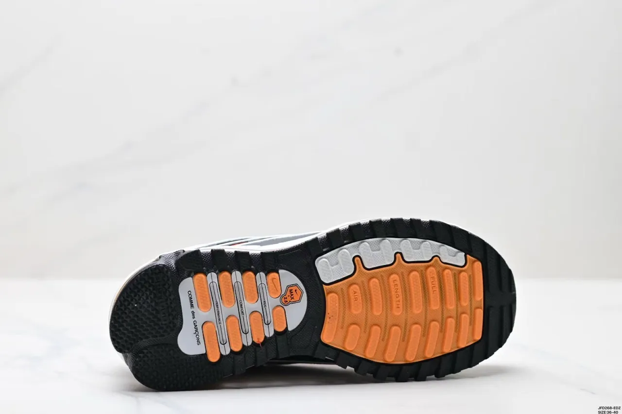 Nike Air Max Plus White Black Orange Lifestyle Sneakers 3