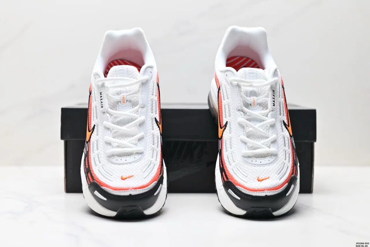 Nike Air Max Plus White Black Orange Lifestyle Sneakers 4