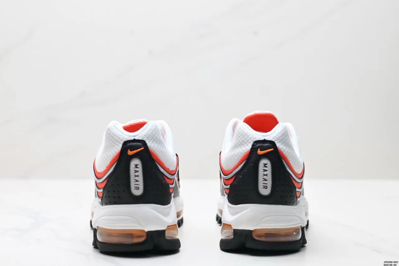 Nike Air Max Plus White Black Orange Lifestyle Sneakers 5