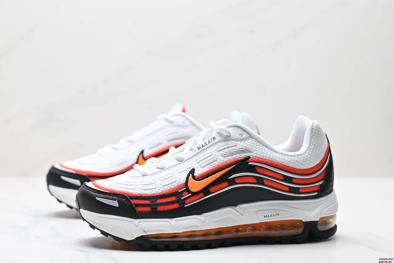 Nike Air Max Plus White Black Orange Lifestyle Sneakers 6