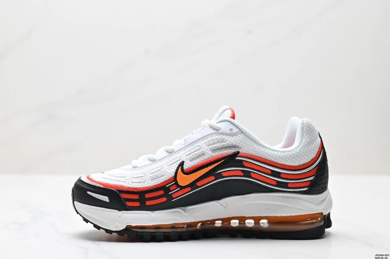 Nike Air Max Plus White Black Orange Lifestyle Sneakers 7
