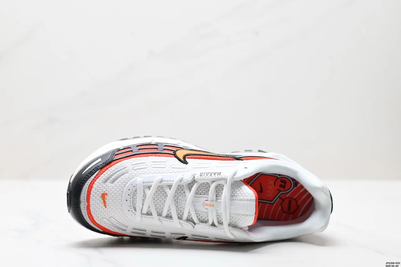 Nike Air Max Plus White Black Orange Lifestyle Sneakers 8