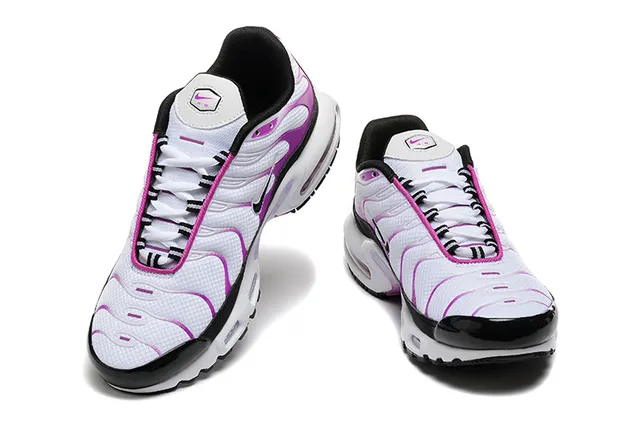 Nike Air Max Plus White Purple Black Lifestyle Sneakers 3