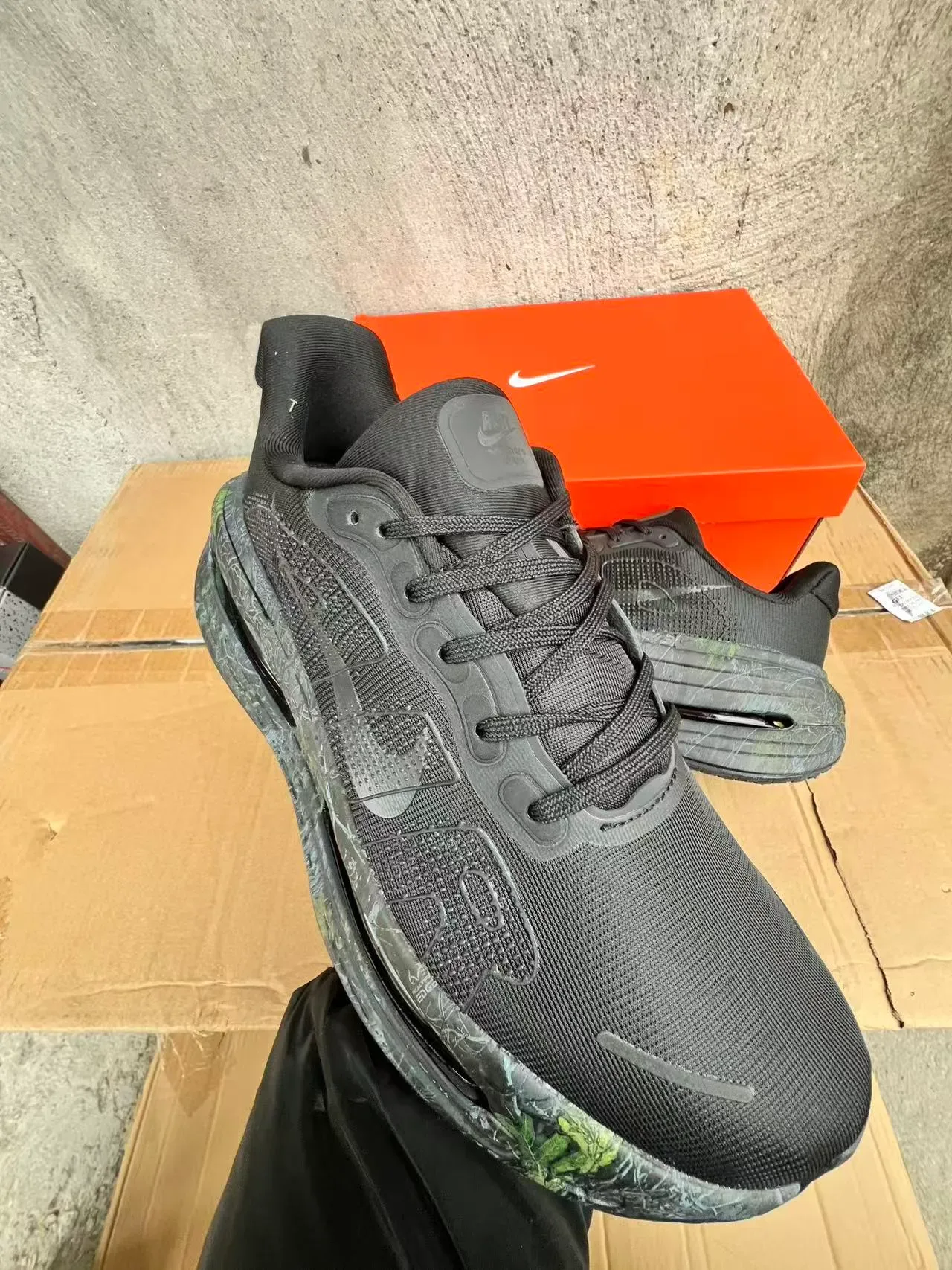 Nike Air Max Scorpion أسود أخضر نسيج أعلى ماربل ميدسول كونكي سنيكر 2