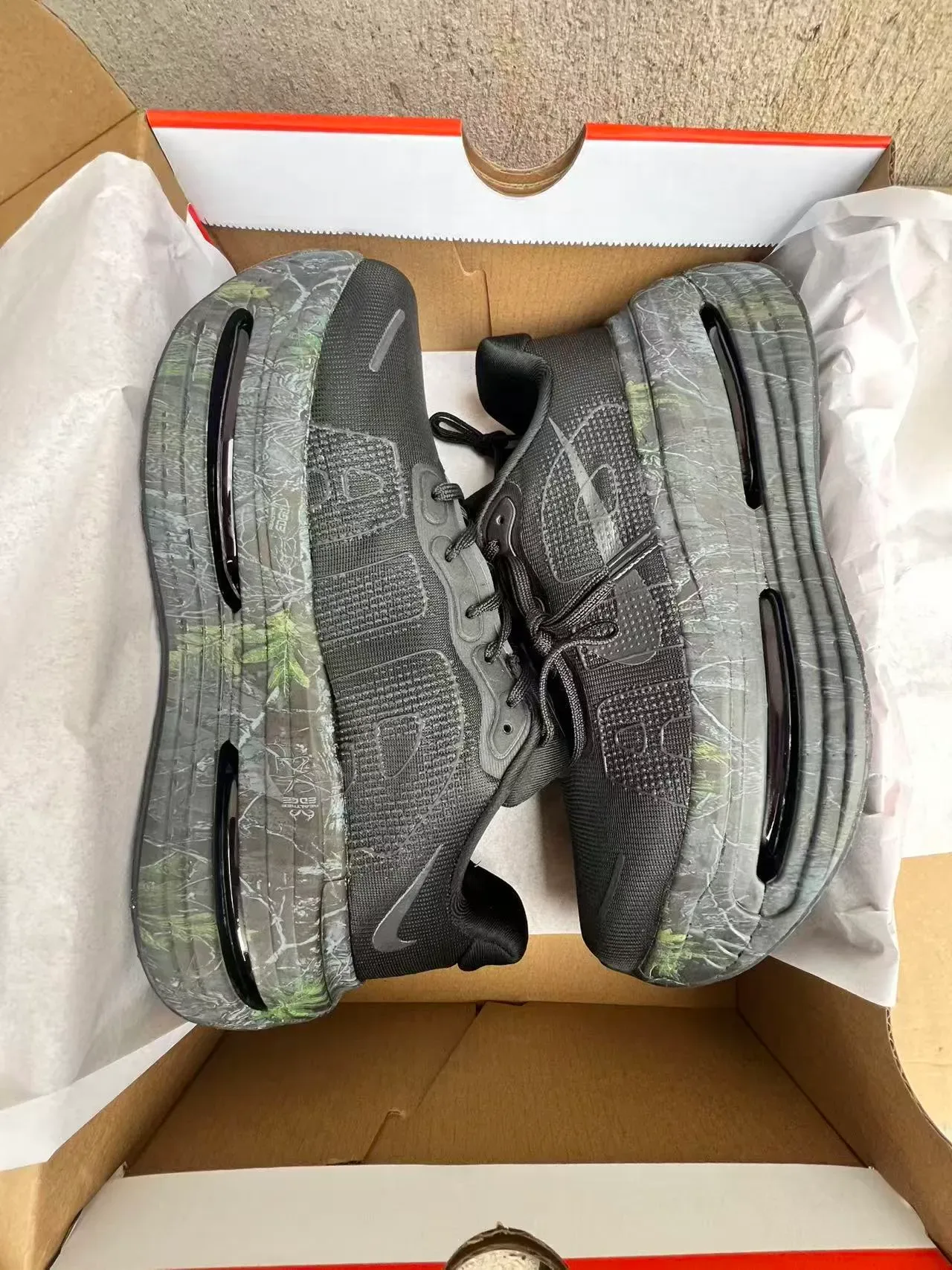 Nike Air Max Scorpion أسود أخضر نسيج أعلى ماربل ميدسول كونكي سنيكر 9