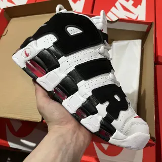 Nike Air More Uptempo White Black Red Basketball Shoes